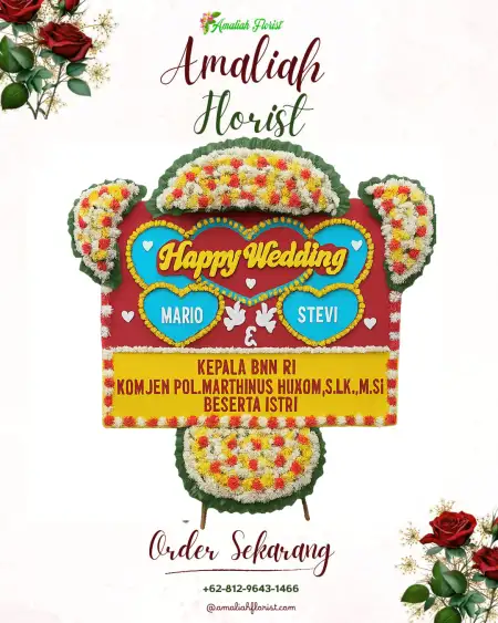 Papan Bunga Pernikahan Lumar